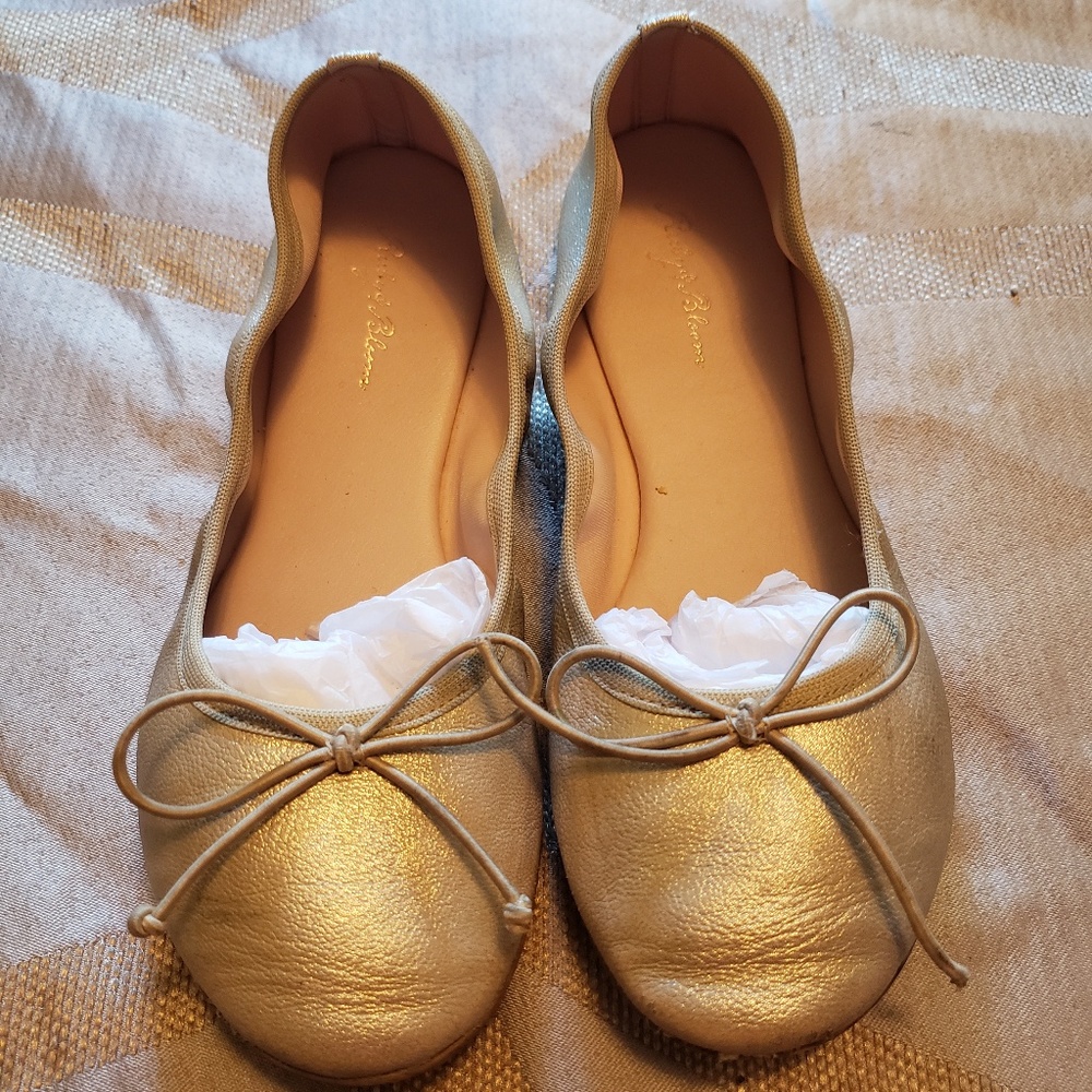 Ruby and bloom gold flats